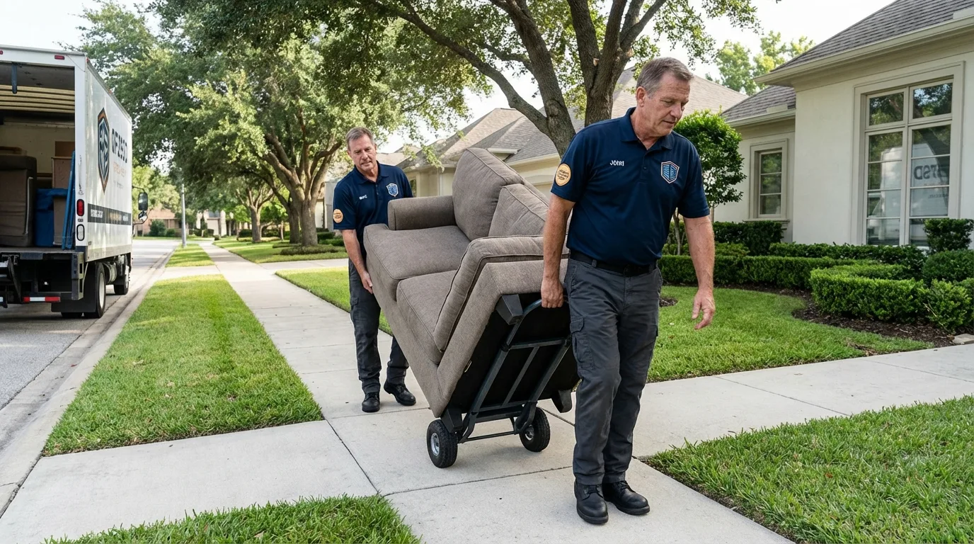 Local residential moving crew loading furniture in Boonsboro, MD